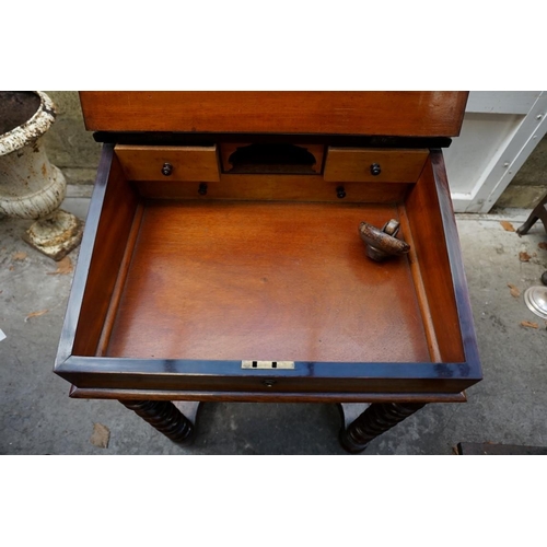 1203 - A Victorian rosewood Davenport, 52.5cm wide. 