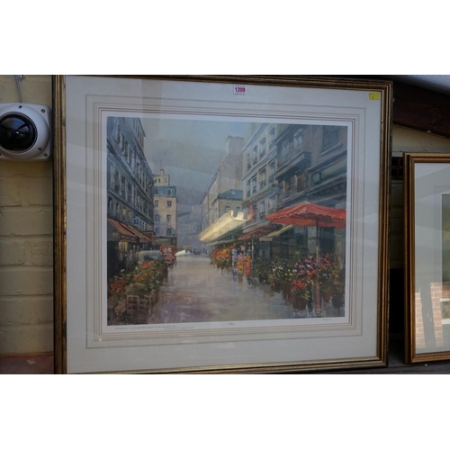 1209 - Norman Battershill, 'Paris', signed and numbered 4/850, colour print, I.48 x 58.5cm.... 