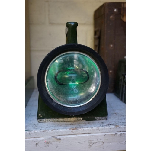 1216 - Railwayana: a pair of vintage Bardic Systems Ltd signalling lamps, each with broad arrow mark; toget... 