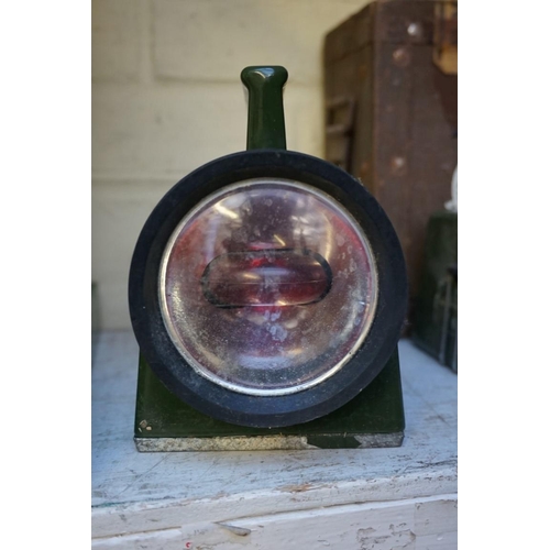 1216 - Railwayana: a pair of vintage Bardic Systems Ltd signalling lamps, each with broad arrow mark; toget... 