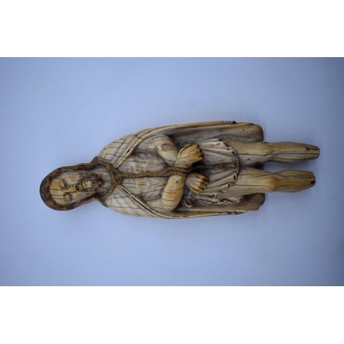 1249 - A good Continental carved ivory figure of Jesus Christ, probably late mediaeval, the standing f... 