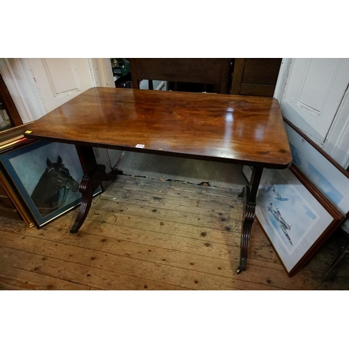 1274 - An antique mahogany library table, 114cm wide, (possible alterations). 