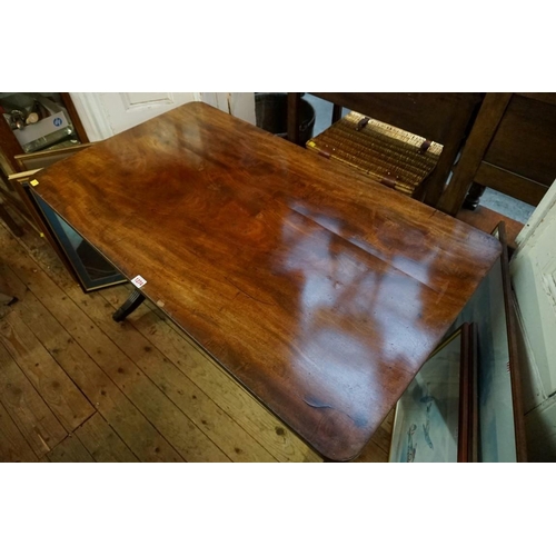 1274 - An antique mahogany library table, 114cm wide, (possible alterations). 