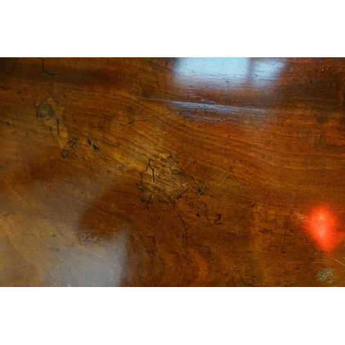 1274 - An antique mahogany library table, 114cm wide, (possible alterations). 