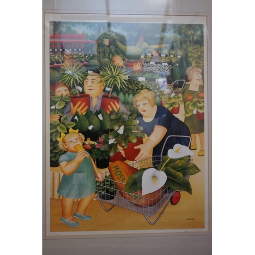 1277 - Beryl Cook, 'Garden Centre', signed in pencil and numbered 651/850, colour print, I.51 x 38cm. ... 