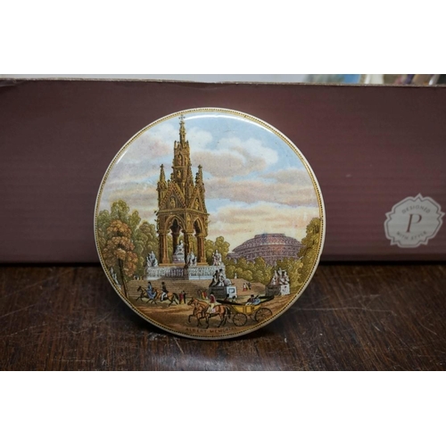 1316 - Seven Victorian pot lids, to include: 'Trafalgar Square'; 'Albert Memorial'; and 'Sandringham', (som... 