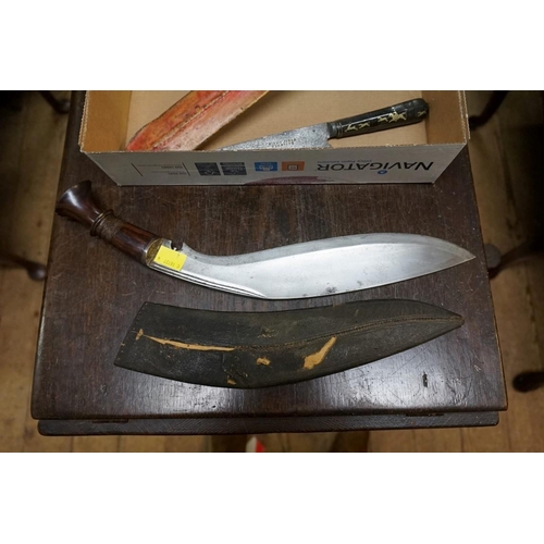 1317 - A 19th century South American hunting knife, the 15in blade inscribed 'Rius Y Jorba, Asuncion'; toge... 