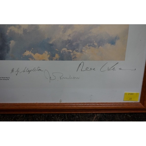 1330 - Robert Taylor, 'Wings Of Glory', signed by the artist and four others, including Neville Duke, prese... 