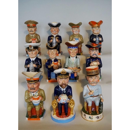 1366 - A set of eleven Wilkinson 'Allied Commanders of The First World War' pottery toby jugs, designed by ...