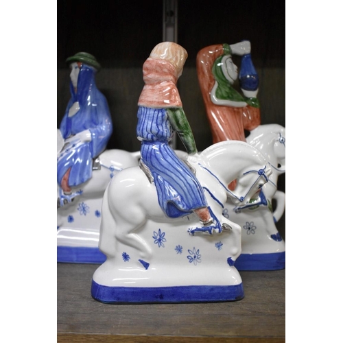 1576 - Twelve Rye pottery 'Canterbury Tales' figures, to include: Geoffrey Chaucer, 31cm high. (1... 