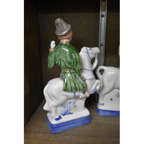 1576 - Twelve Rye pottery 'Canterbury Tales' figures, to include: Geoffrey Chaucer, 31cm high. (1... 