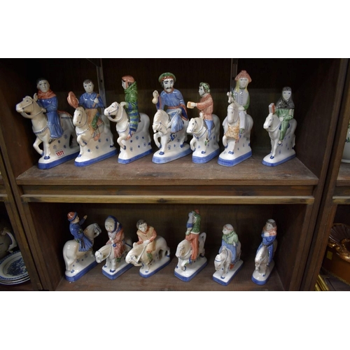 1577 - Thirteen Rye pottery 'Canterbury Tales' figures. (13)