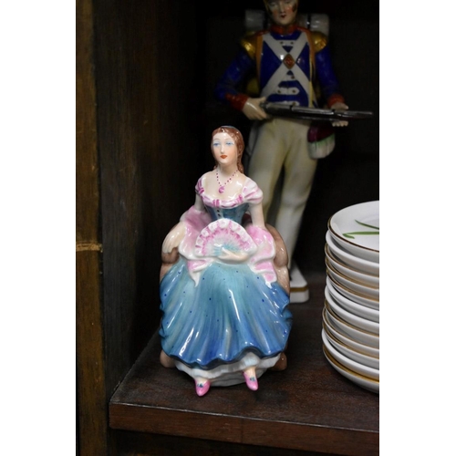 1579 - A mixed group of English and Continental porcelain, to include: a Coalport figure of 'Barbara'; Karl... 