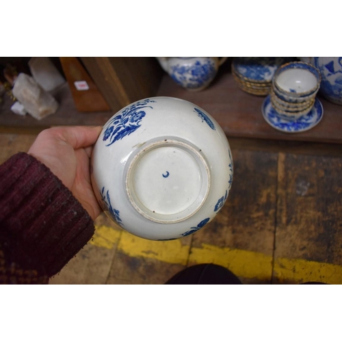 1580 - A small collection of Worcester first period teawares; together with a Chinese blue and white teapot... 