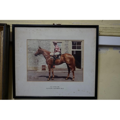 1613 - Jean Glenn Mitchell, Sea Chimes with Lester Piggott up, signed and dated 1980, oil on canvas, 49 x 7... 