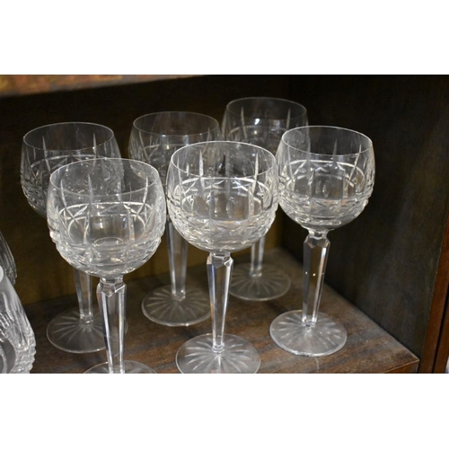 1617 - A set of six Waterford 'Kylemore' pattern wine glasses; together with a pair of Waterford 'Colleen' ... 