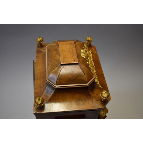 1624 - A good Lenzkirch walnut and gilt metal mounted bracket clock, circa 1880, striking on two gongs, the... 