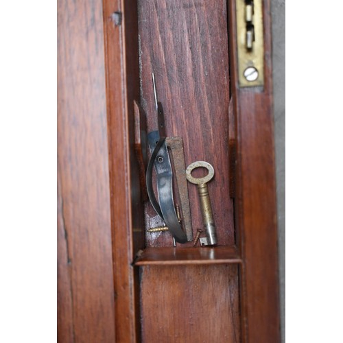 1245 - A 19th century mahogany and brass bound writing slope, 50.5cm wide.