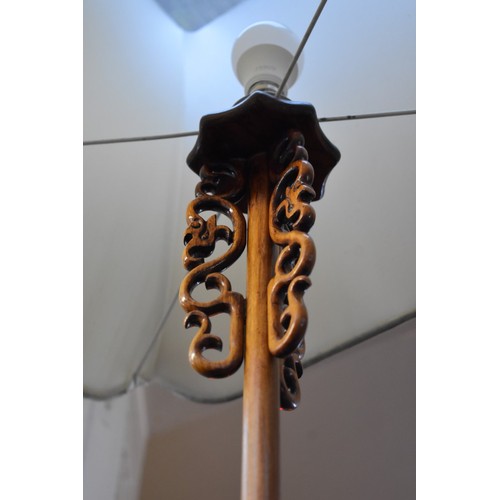 1183 - A Chinese hardwood adjustable standard lamp.