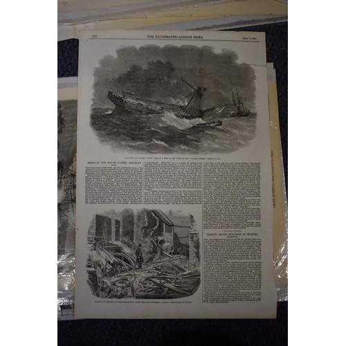 59 - MARITIME ENGRAVINGS: SHIPWRECKS: collection of approx 50 prints and engravings, largely 18th-19th ce... 