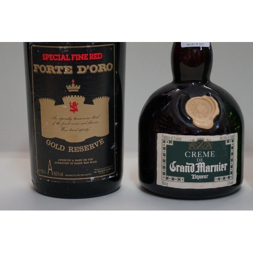 102 - A 70cl bottle of Grand Marnier liqueur; together with a 75cl bottle of Martini extra dry; and a 1 li... 