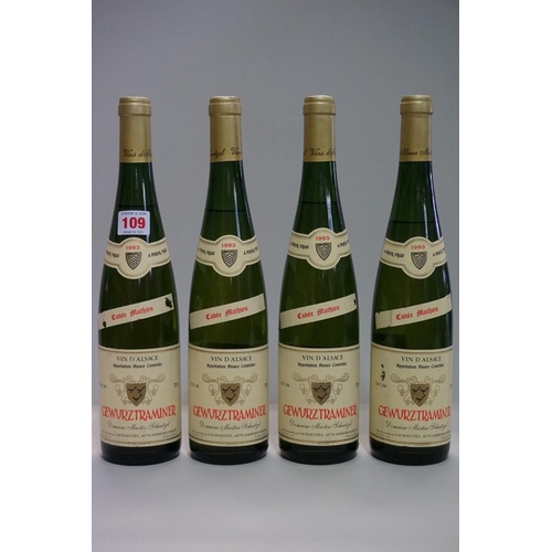 109 - Four 75cl bottles of Gewurztraminer Cuvee Mathieu, 1983, Jean Schaetzel. (4)