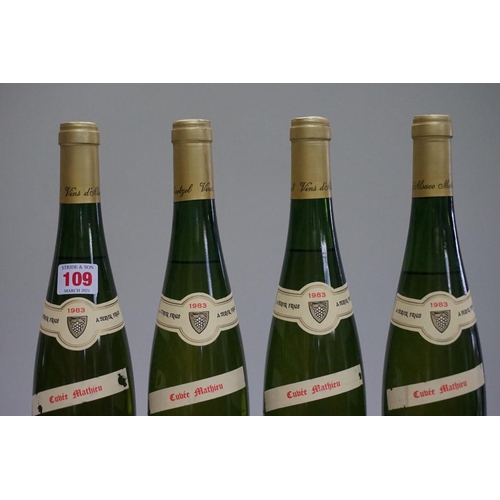 109 - Four 75cl bottles of Gewurztraminer Cuvee Mathieu, 1983, Jean Schaetzel. (4)