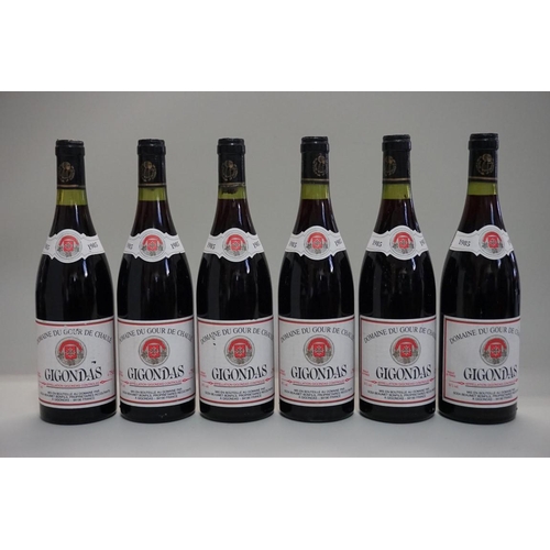 113 - Six 75cl bottles of Gigondas, 1985, Domaine du Gour du Chaule. (6)