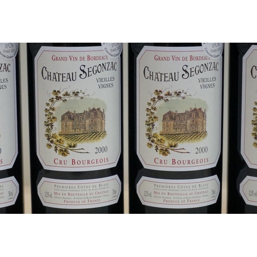 116 - Six 75cl bottles of Chateau Segonzac Cuvee Vielles Vignes, 2000, Cotes de Blaye. (6)... 