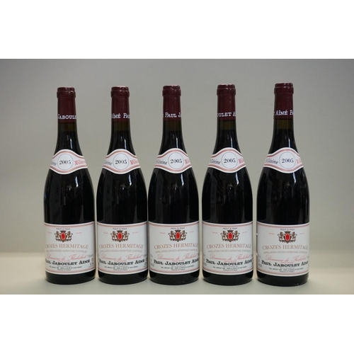 119 - Five 75cl bottles of Crozes Hermitage, 2005, Paul Jaboulet Aine domaine de Thalabert. (5)(Profession... 