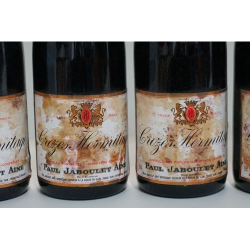 123 - Six 75cl bottles of Crozes Hermitage, 1983, Paul Jaboulet Aine. (6)