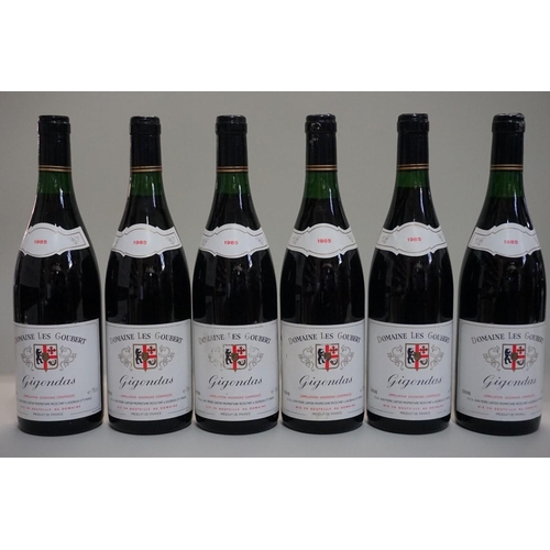 124 - Six 75cl bottles of Gigondas, 1985, Domaine Les Goubert. (6)