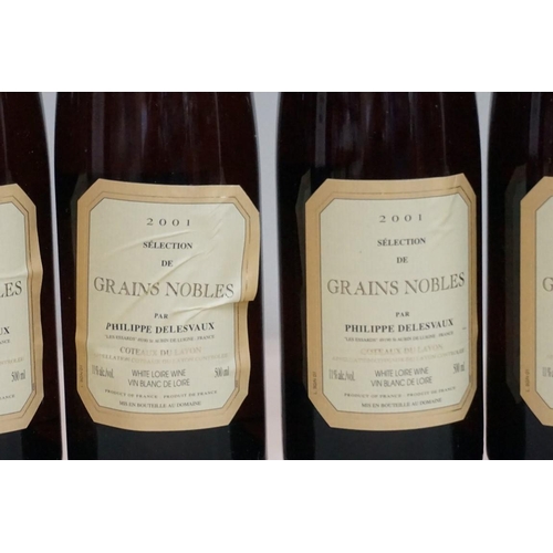 126 - Six 50cl bottles of Cote de Layon Selection Grains Nobles, 2001, P Delesvaux. (6)PLEASE NOTE: ADDITI... 