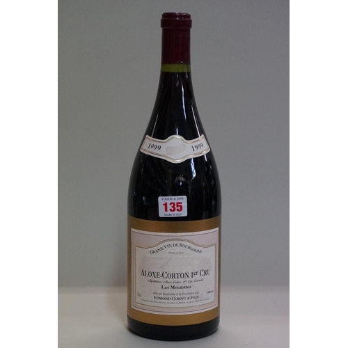 135 - A 150cl magnum bottle of Aloxe Corton 1er Cru Les Moutottes, 1999, Edmond Cornu.