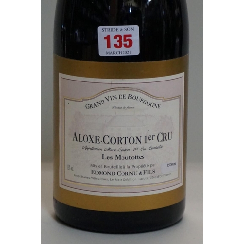 135 - A 150cl magnum bottle of Aloxe Corton 1er Cru Les Moutottes, 1999, Edmond Cornu.