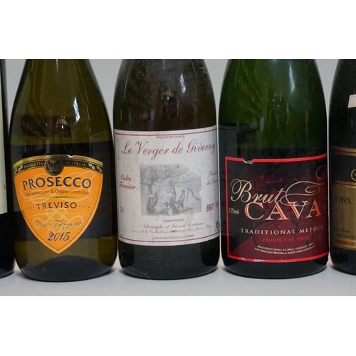 143 - A mixed group of wine, to include: Campo Viejo Riojo, 1980; and various sparkling wines. (10)... 