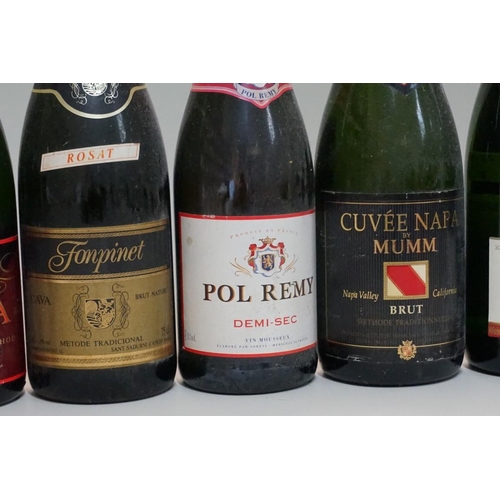 143 - A mixed group of wine, to include: Campo Viejo Riojo, 1980; and various sparkling wines. (10)... 