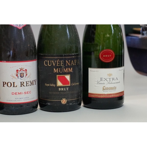 143 - A mixed group of wine, to include: Campo Viejo Riojo, 1980; and various sparkling wines. (10)... 