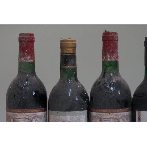 144 - Six 75cl bottles of red Bordeaux, comprising: two Chateau Puycarpin, 1985; two Chateau Le Pradier, 1... 