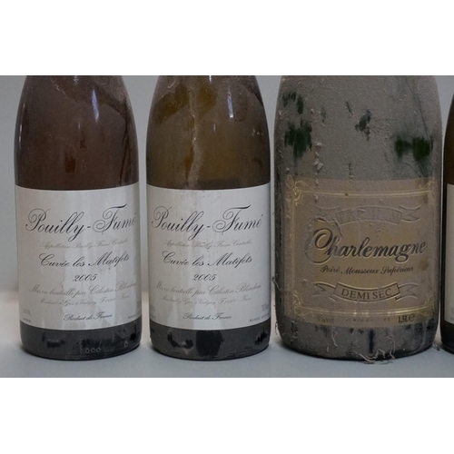 145 - Three 75cl bottles of Pouilly-Fume, 2005, cuvee les Matifets; together with a 150cl magnum bottle of... 