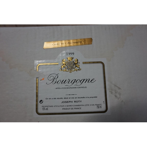 148 - A case of twelve 75cl bottles of Bourgogne Rouge Cuvee Pressonier, 1999, Domaine Joseph Roty, in oc.... 