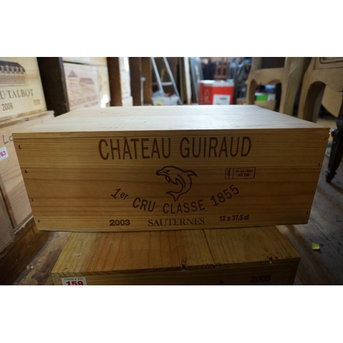 160 - A case of twelve 37.5cl bottles of Chateau Guiraud, 1er Cru Sauternes, in owc. (12)PLEASE NOTE: ADDI... 