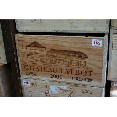 165 - A case of twelve 75cl bottles of Chateau Talbot, 2006, St Julien, in owc. (12)