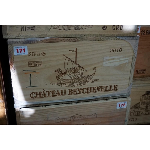 171 - A case of twelve 75cl bottles of Chateau Beychevelle, 2010, St Julien, in owc. (12)