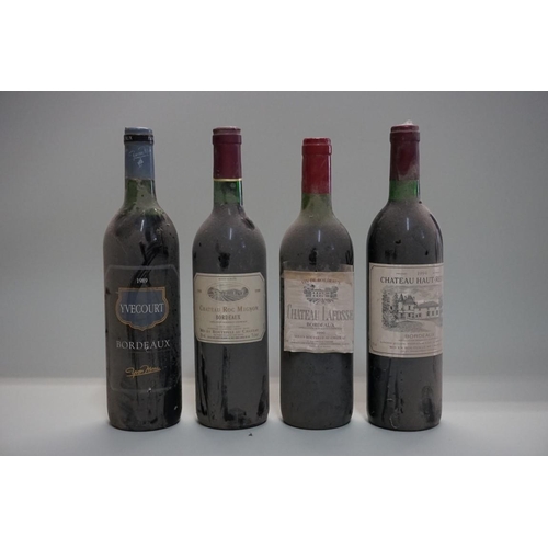 63 - Four 75cl bottles of Bordeaux, comprising: Chateau Lafosse, 1990; Chateau Roc Mignon, 1998; Chateau ... 