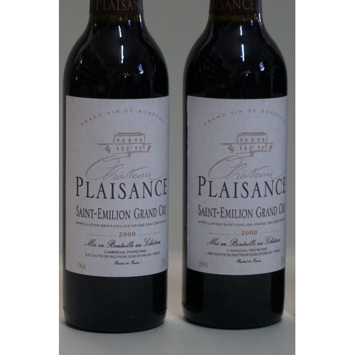 72 - Three 37.5cl bottles of Chateau Plaisance, 2000, Cote de Francs. (3)