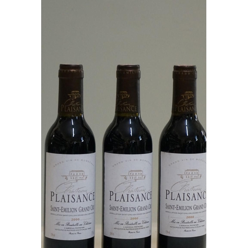 72 - Three 37.5cl bottles of Chateau Plaisance, 2000, Cote de Francs. (3)