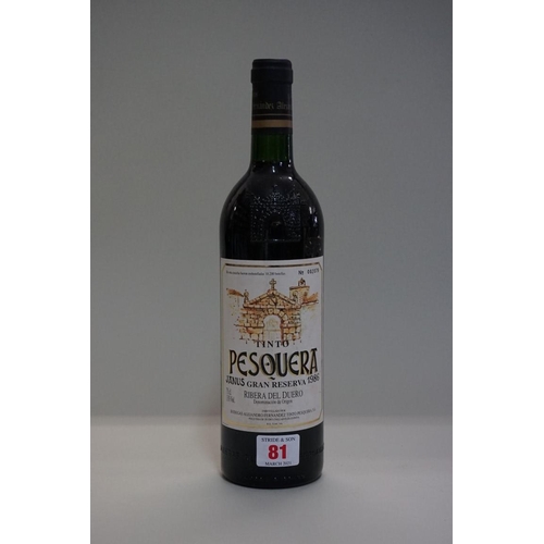 81 - A 75cl bottle of Pesquera Reserva Janus, 1986, Alvaro Palacios.