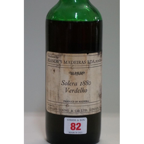 82 - A bottle of Blandy's Verdelho Solera Madeira, 1880.