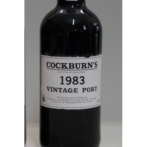 85 - Two 75cl bottles of Cockburn's 1983 vintage port. (2)